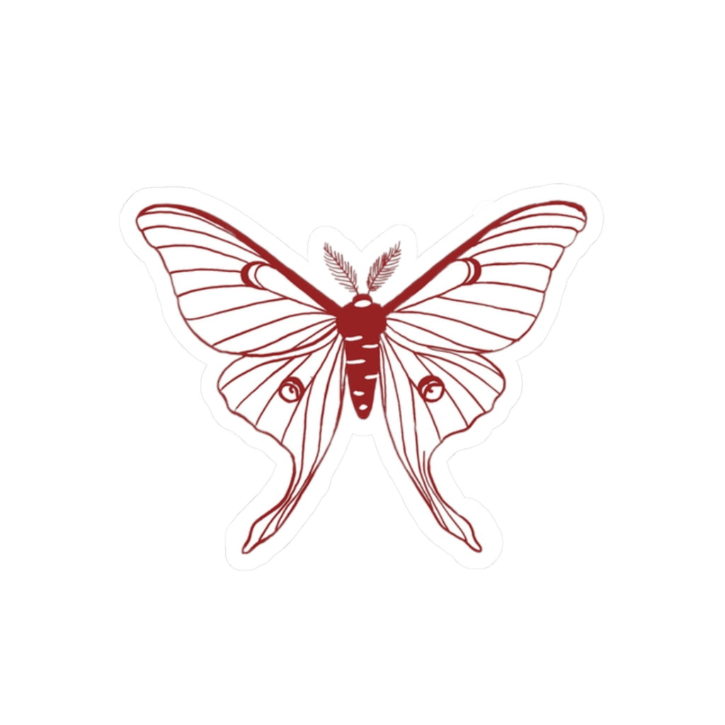 Red Luna Moth Sticker